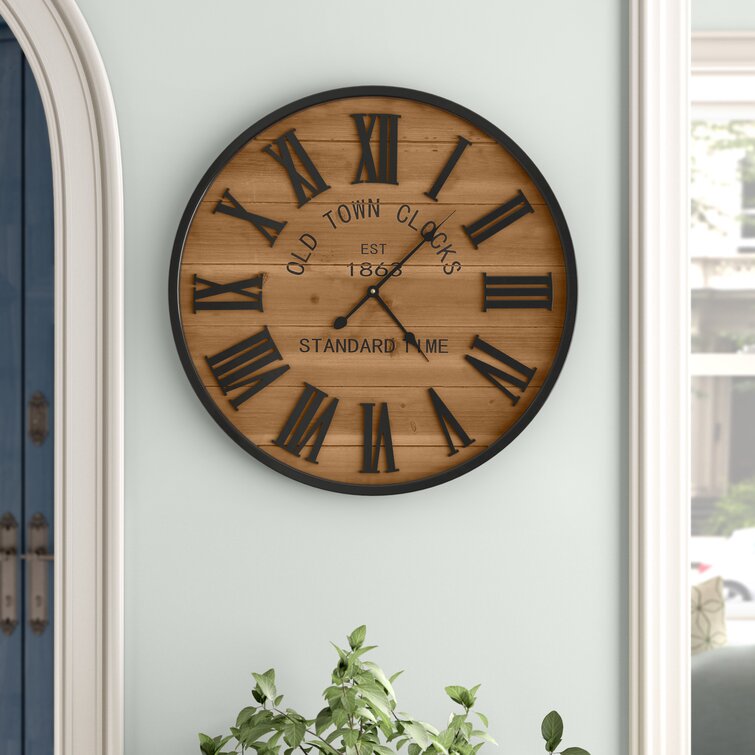 Oversized Azar Plank Framed 30" Wall Clock