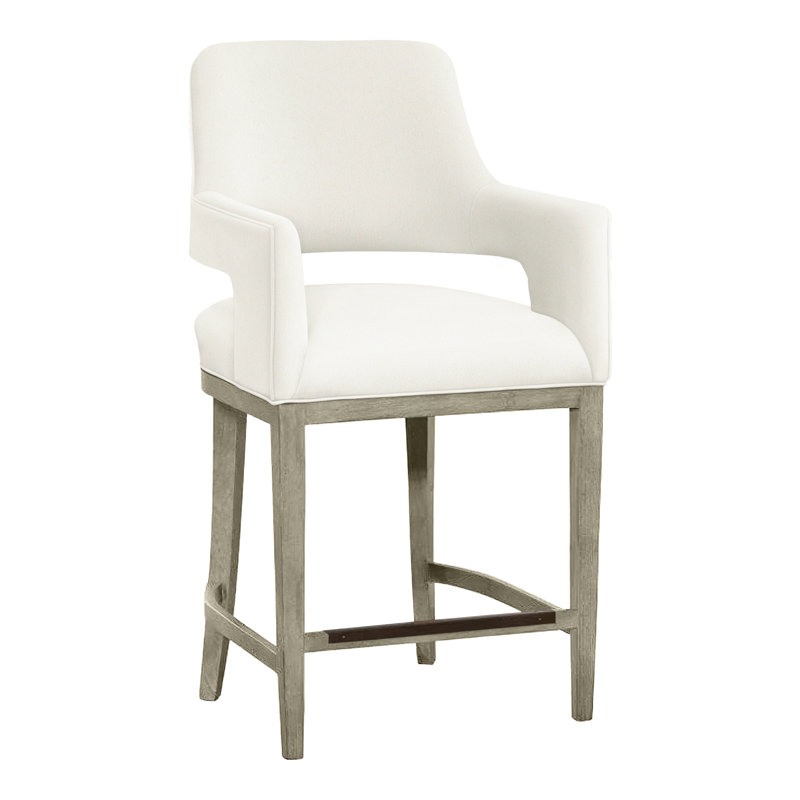 Tabouret de bar et de comptoir Josie, Amande chamois, Perigold améliorer blanc