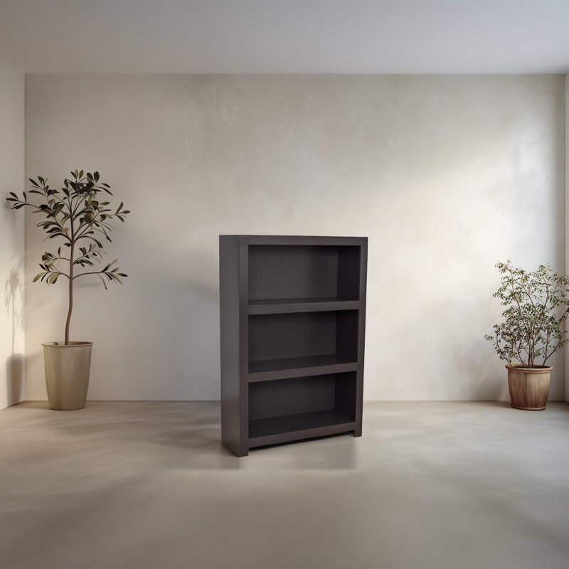 Ascent 3 Shelf Contemporary Bookcase, Storage and Display Bookshelf for Home Office & Living Room, Black