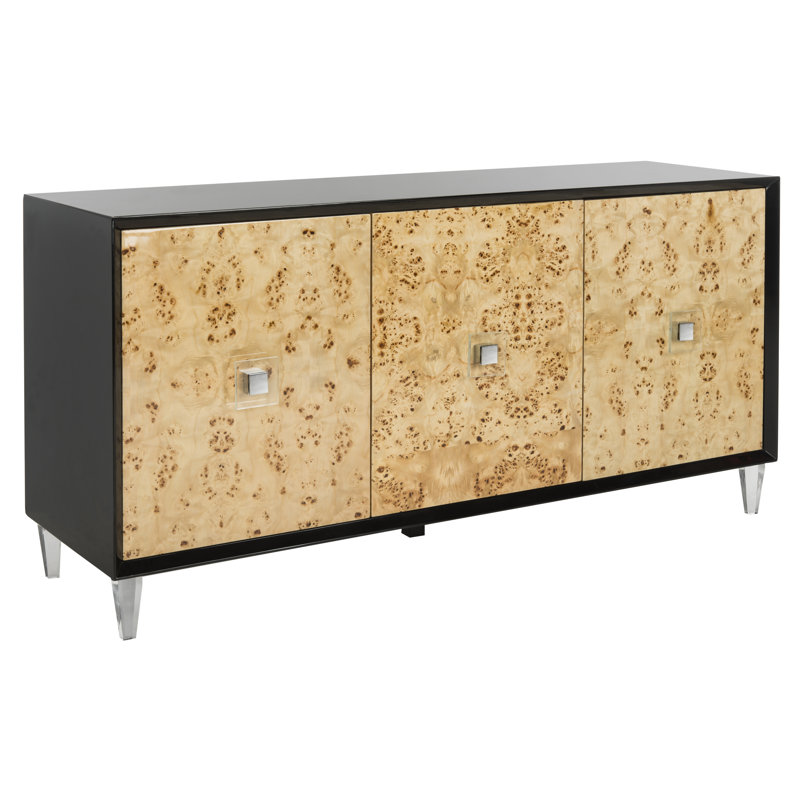 Table buffet large An,9l 64,96 ", Bulwood / laque noire