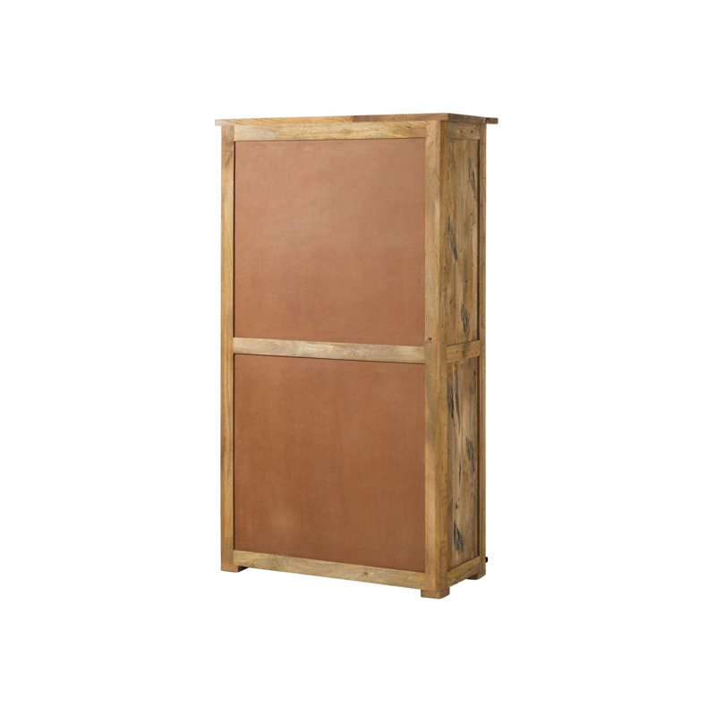 175cm H x 100cm W Solid Wood Standard Bookcase, Natural