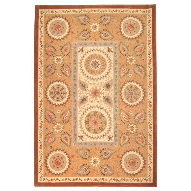 Via Como - 'Two Flowers' Rug - Size 6'7" X 9'10"