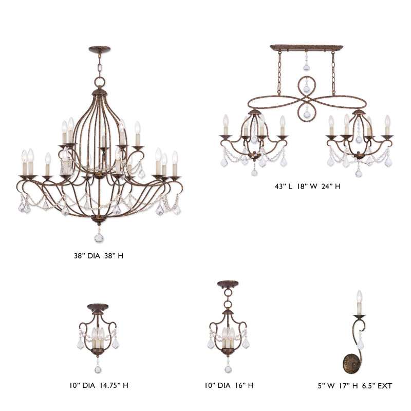 Deshaunte 8 - Light Dimmable Chandelier, Ventetian Golden Bronze