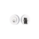 Modern Disc Single Cylinder Deadbolt For 1-3/8" To 2-1/8" Door Oil Rubbed Bronze Finish