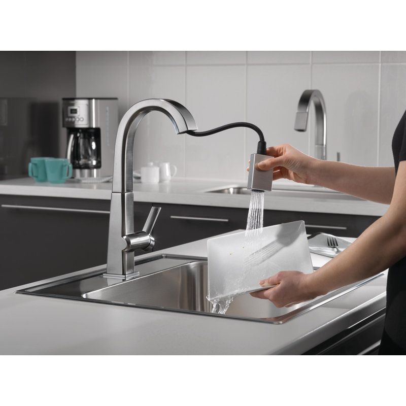 Pivotal Pull Down Bar Faucet, Arctic Stainless