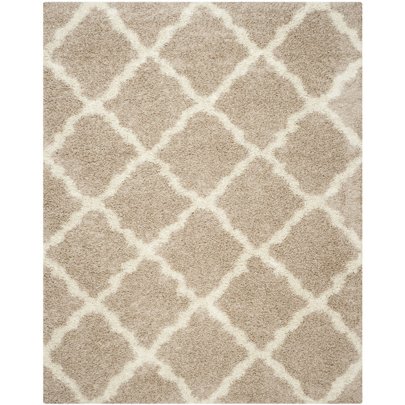 Alonnah Shag Performance Geometric Rug, Rectangle 8' x 10'
