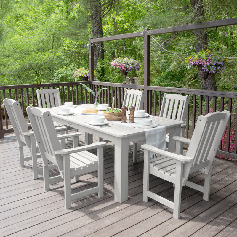 Ensemble repas pour 6 personnes Kile, Blanc, L 72 po x l 42 po x H 36 po