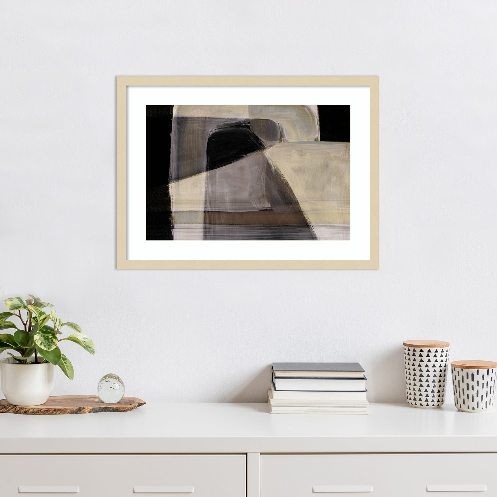 Cleve "Moods" Print by Dan Hobday, Brown, 19" H x 25" W