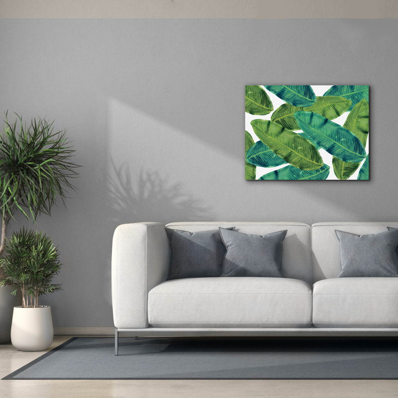 «Tropical Leaves 10» par Mark Ashkenazi, art mural sur toile, H 26 po x l 34 po x P 1,5 po