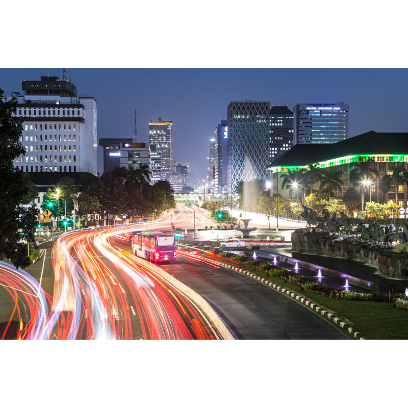 Streets Of Jakarta, Indonesia by AsianDream - Wrapped Canvas Print, 30cm H x 46cm W