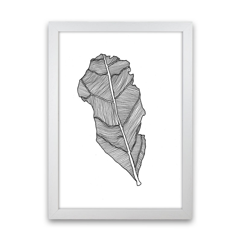 Kyobancha Leaf by Carissa Tanton - Print, White Framed, 34cm H x 25cm W x 3cm D