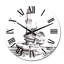 Phare et mer monochrome - horloge murale nautique et côtière-690039552