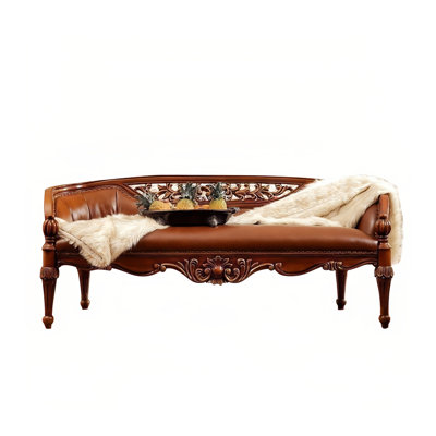 Ataja Cowhide Upholstered Bench