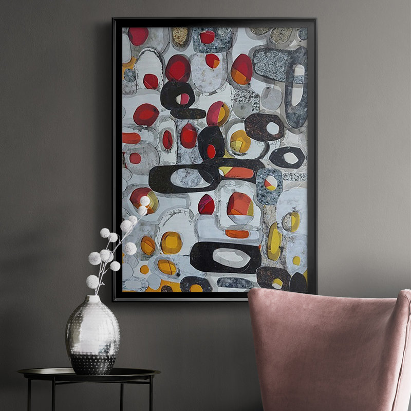 Fruit Collage I, impression sur papier, H 30,5 po x l 22,5 po x P 1 po, Noir