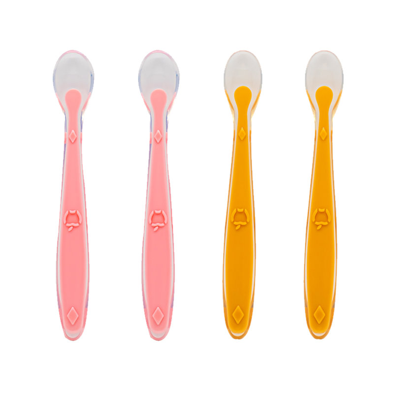 Berdie Baby Flatware, Pink/Orange