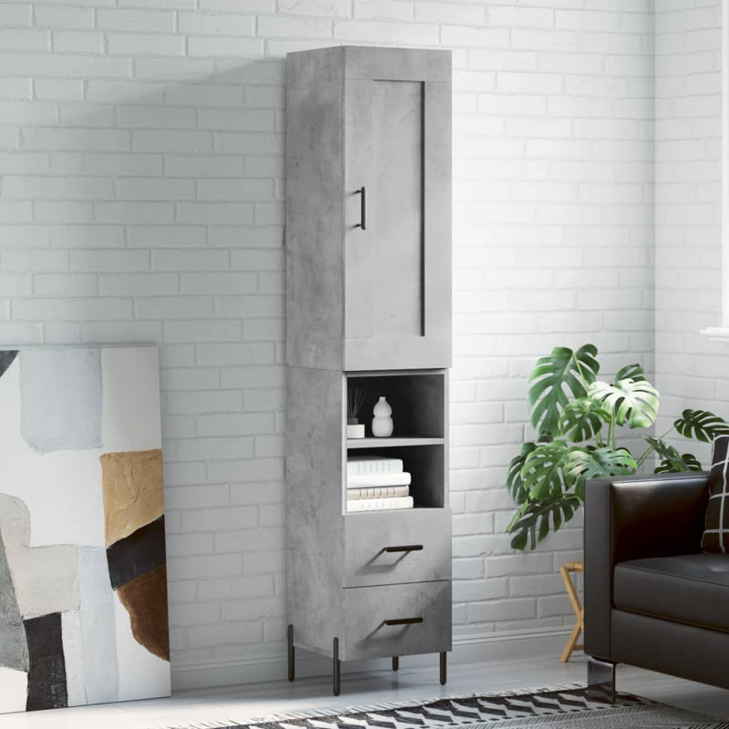34.5cm Sideboard, Concrete Grey