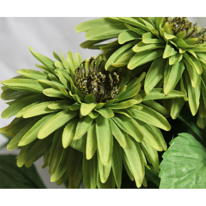 Bouquet de 7 tiges de fleurs artificielles pour bureau à domicile, mariage, décoration de restaurant, Vert