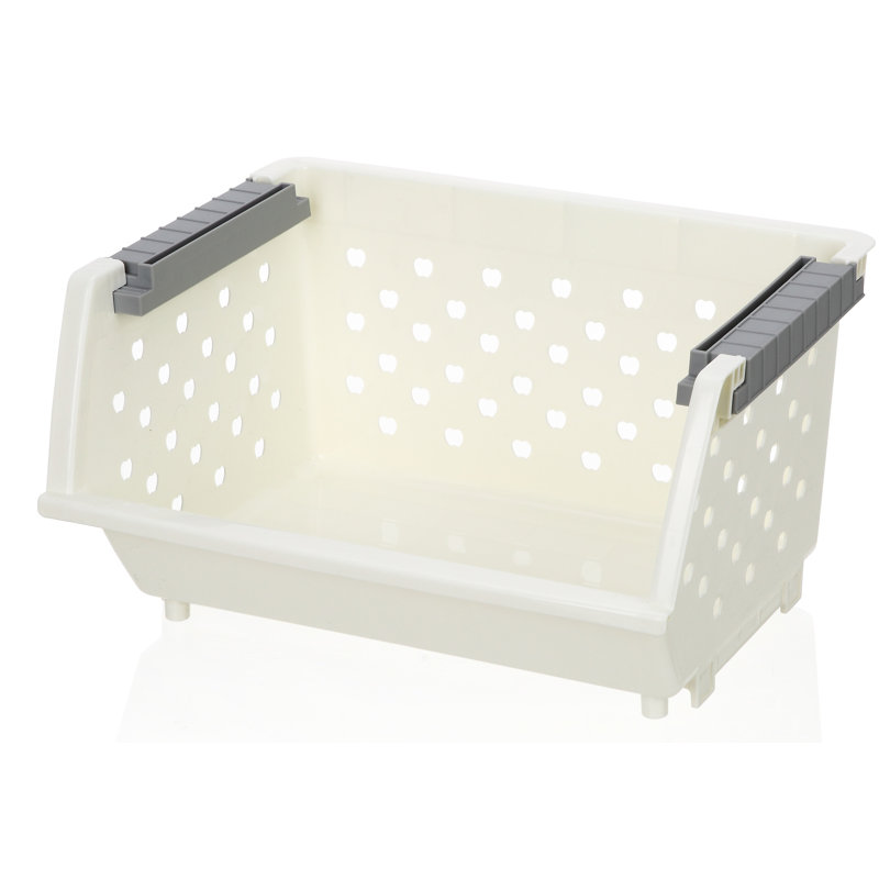 Bac de rangement en plastique empilable