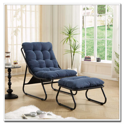 Chaise longue d'extérieur avec repose-pieds pour patio