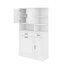 Armoire - tiroir pivotant, tablettes et portes personnalisables, rangement contemporain pour salle de bain