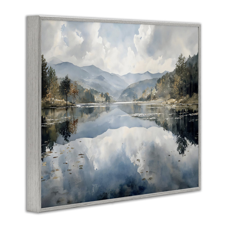 Giclée encadrée par Nature's Reflection on Mountain Lake, design par Franklyn Gregory, 16 x 20