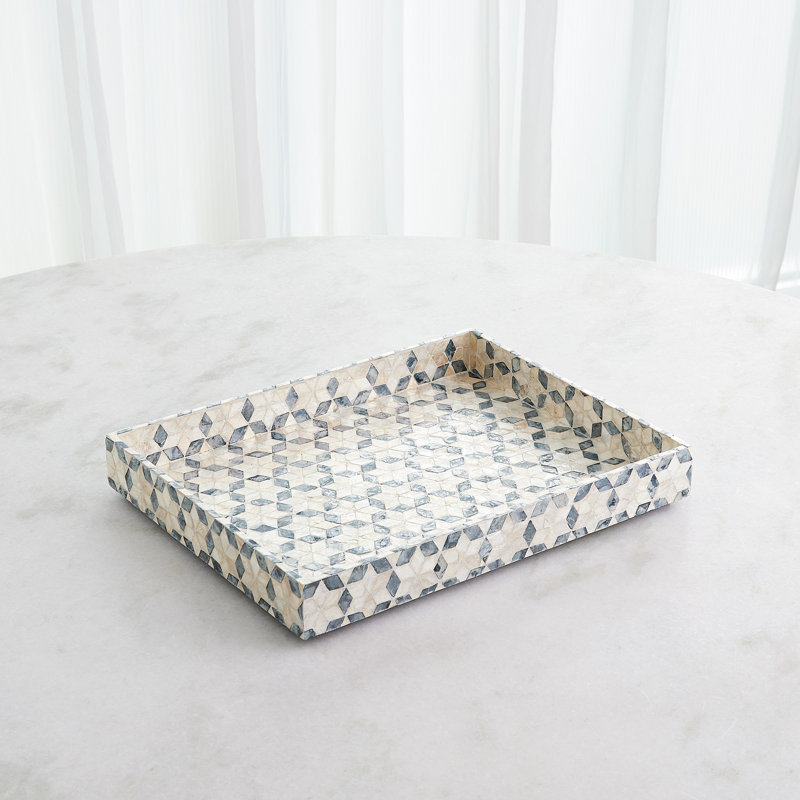 Decorative Tray, 18"Wx14"Dx2.5"H