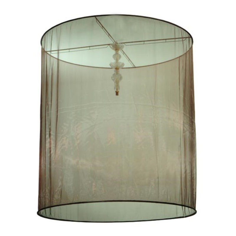 Abat-jour tambour suspendu en tissu H 55 po x l 48 po