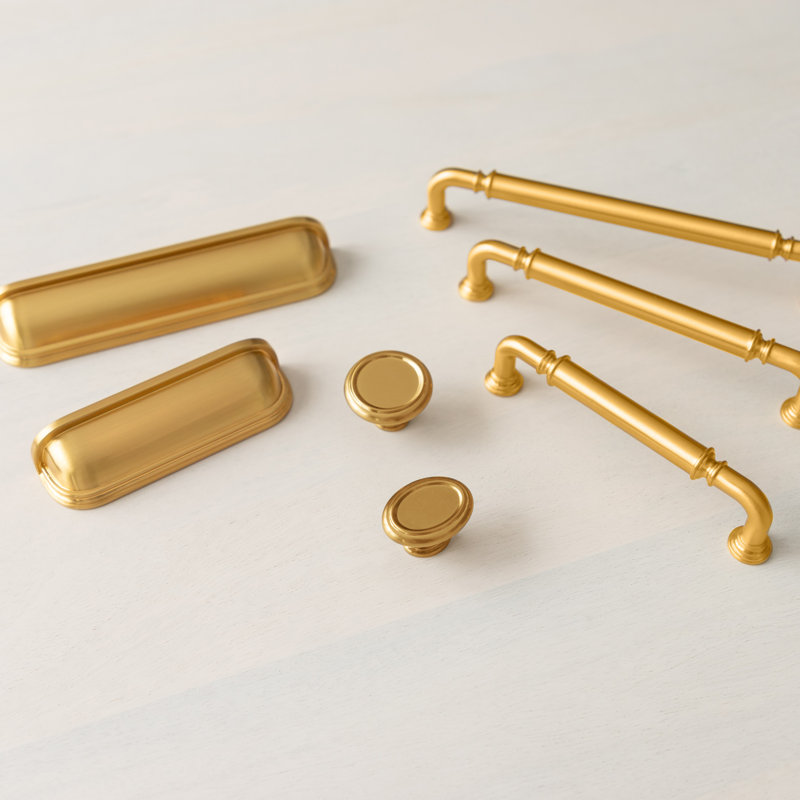 Berkshire Oval Cabinet Knob, Brushed Golden Brass