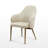 Acalay, Beige Faux Leather Upholstered Dining Arm Chairs Set Of 2