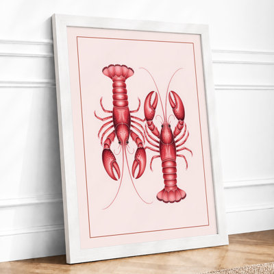 Lobster Study Botanical - Framed Print
