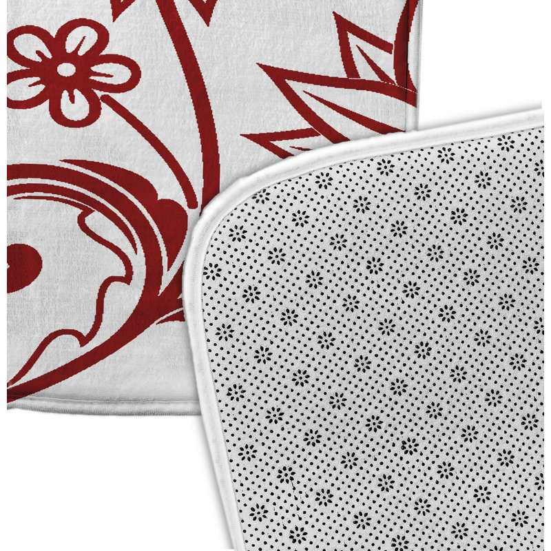 Tapis pour salle de bain Lower Failand, H 18 po x L 30 po, Rouge