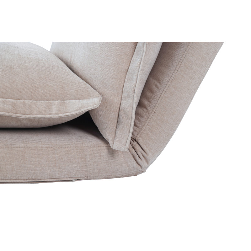 Chaise longue de plancher réglable Stone Stone, Polyester gris
