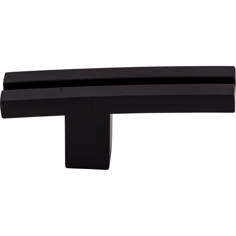 Inset Rail 2 5/8" Length Geometric Knob, Black