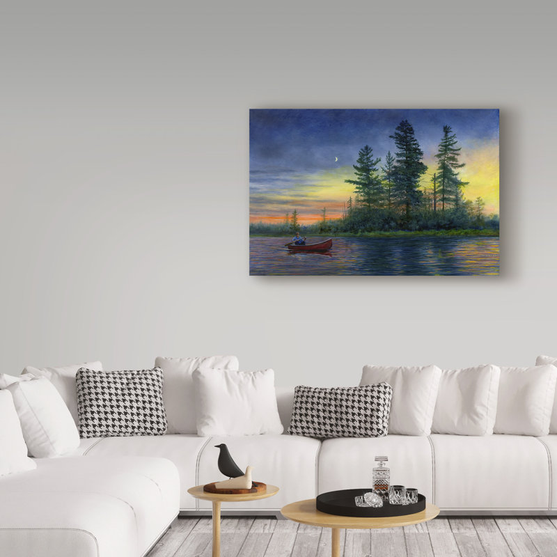 «Moon Shadow» par Ezichi, reproduction de peinture à l'huile sur toile tendue, 16 po x 24 po