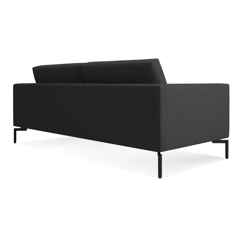 New Standard Sofa, Maharam Meld in Panda Polyester Blend, 32" H x 78" W x 35" D, Black