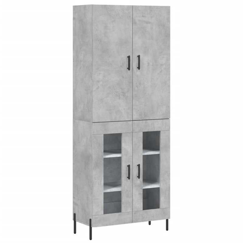 Abey 69.5 cm W Highboard, Concrete Grey
