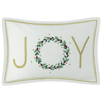 Christmas Decorative Throw Pillow Cover Embroidered Pillowcase