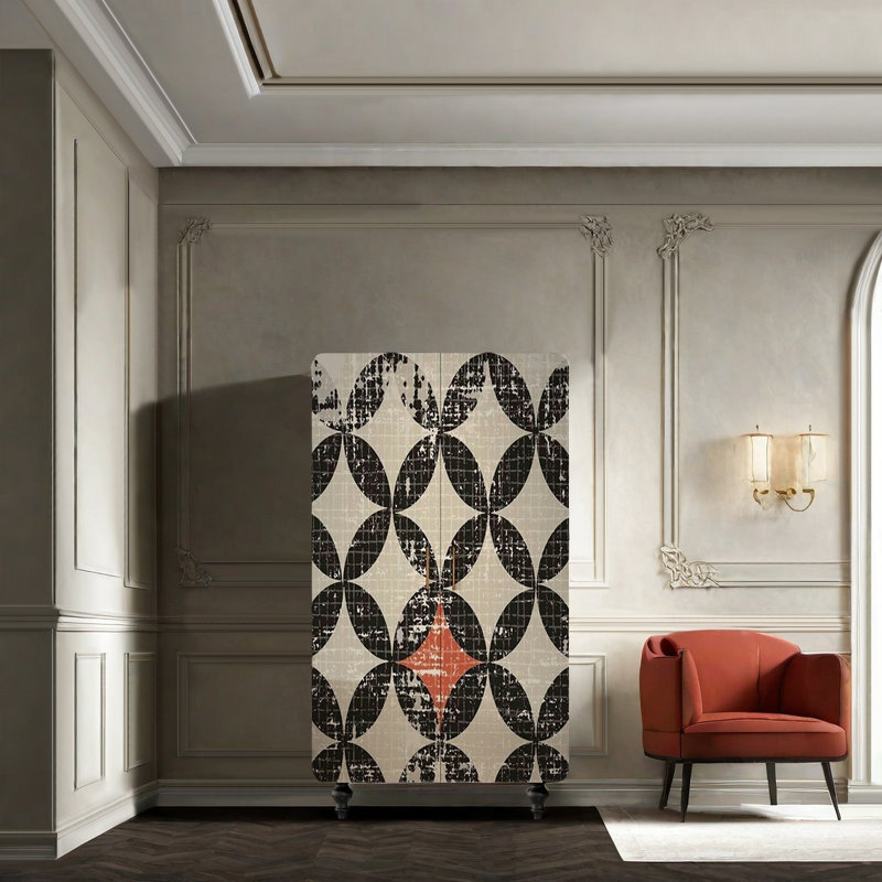 Garde-robe française moderne à deux portes