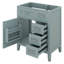 Meuble-lavabo de 30 po sans lavabo, rangement pour armoire de salle de bain avec une porte à fermeture douce et 3 tiroirs-56674281