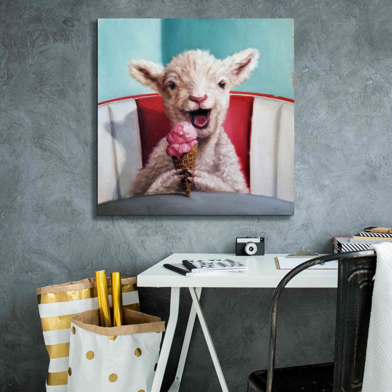 «Kiddie Cone» par Lucia Heffernan, art mural sur toile, H 26 po x l 26 po x P 1,5 po