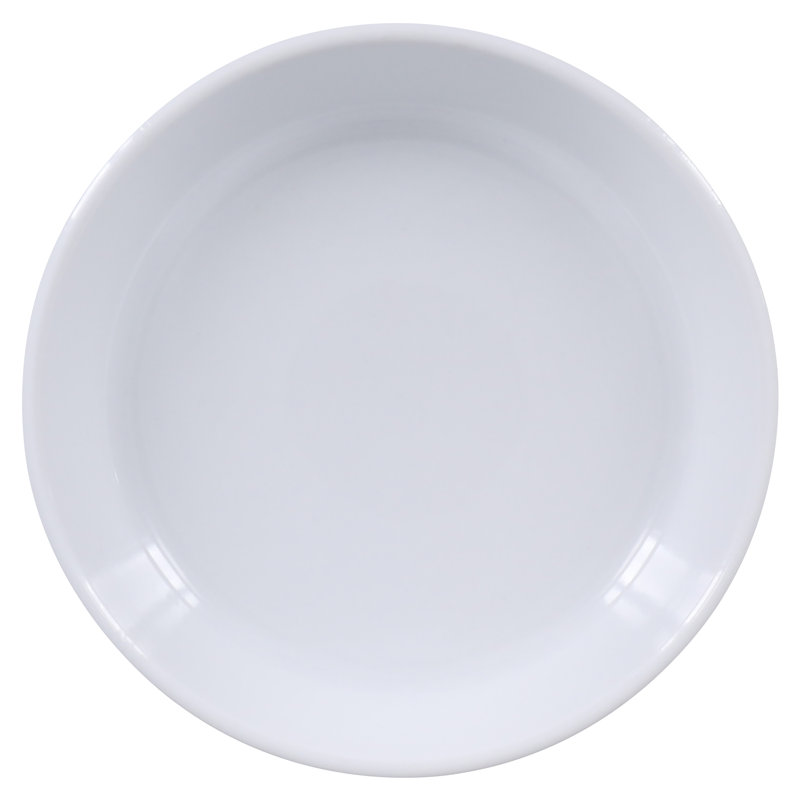 Oslo White Porcelain Round Quiche Dishes Set of 4