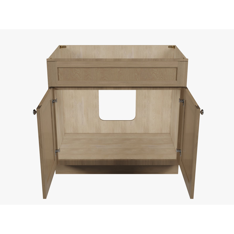 Base de meuble-lavabo en bois massif 36 po Disar, Satin