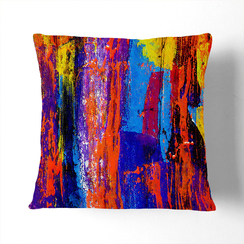 Abstract Square Throw Cushion, White, 55 x 55 cm