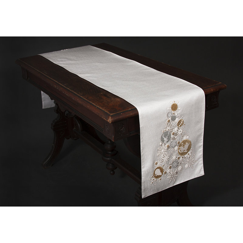 Octavian Ornament Tree Christmas Table Runner