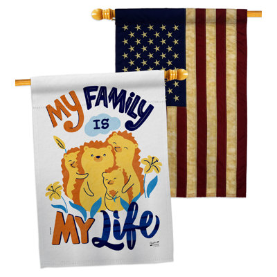Drapeau de maison en polyester / mélange 40 po x 28 po