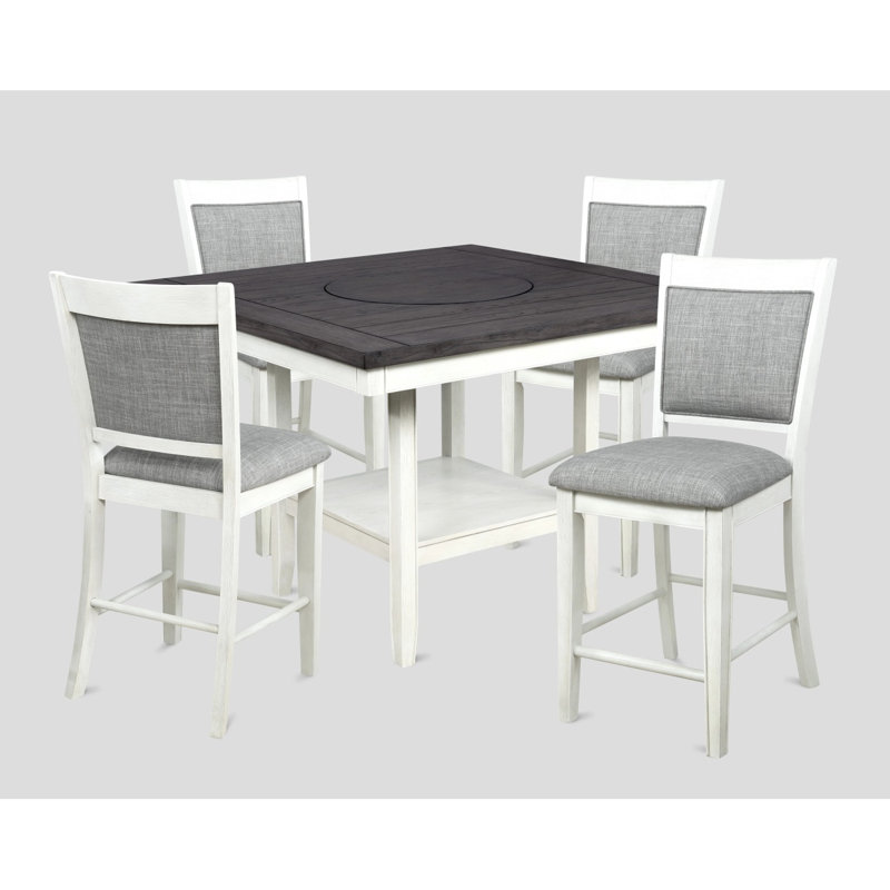 Henriha Dining Table, Brown Gray, White