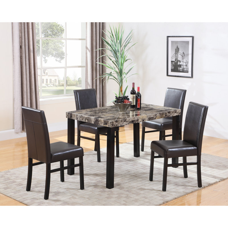 Tellara Faux Marble Top Dining Table