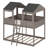 Wood Bunk Bed With Roof, Window, Guardrail-273623678