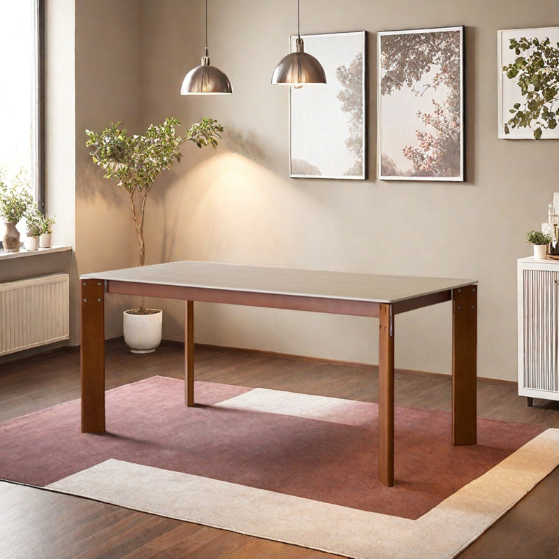 Exquisite And Durable Rectangular Rock Slab Table, 29.52"H x 62.99"L x 31.49"W
