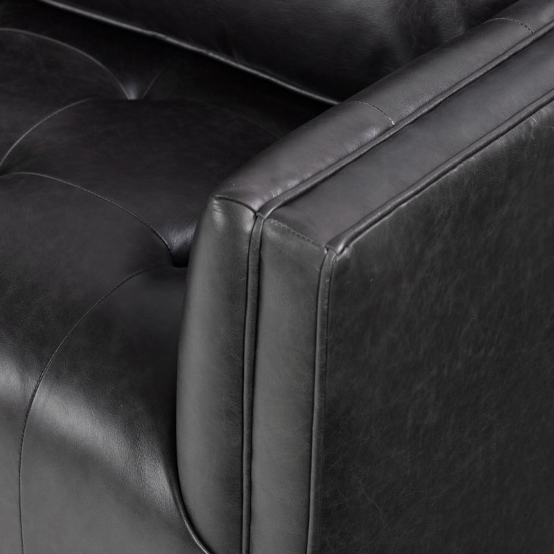 Kiera Sofa, Sonoma Black Top Grain Leather